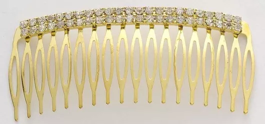 Χτενάκι Novita Μεταλλικό με Στρας Διακοσμημένο Χρυσό