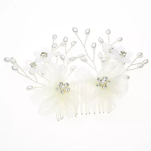Χτενάκι Novita Νυφικό Διακοσμημένο με Λουλούδια & Πέρλες & Στρας