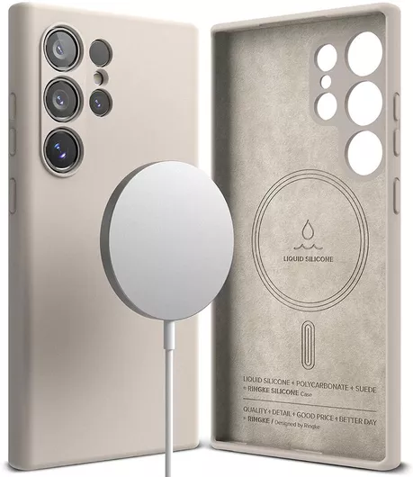 Ringke Silicone Magnetic Back Cover Σιλικόνης Μαγνητικό Γκρι Galaxy S24 Ultra