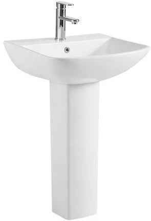 Νιπτήρας Karag Επικαθήμενος Πορσελάνης 56x45x83cm Λευκό