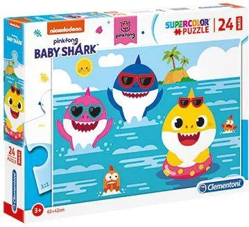 Παζλ 2D Clementoni Color Baby Shark για 3+ Ετών 24 Κομμάτια
