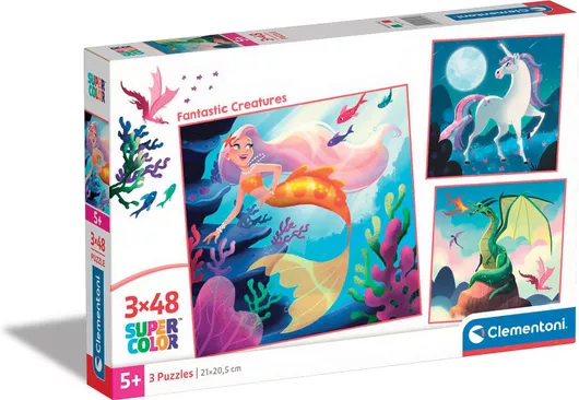 Παζλ 2D Clementoni Fantastic Creatures για 5+ Ετών 3x48 Κομμάτια