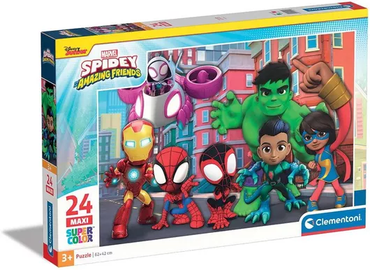 Παζλ 2D Clementoni Spidey Και Οι Απίθανοι Φίλοι Του για 3+ Ετών 24 Κομμάτια
