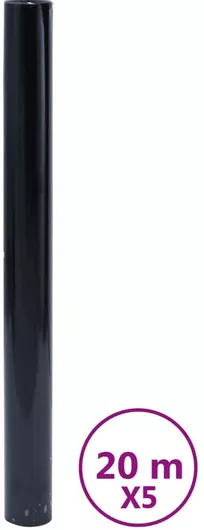 Αυτοκόλλητο Βιτρίνας vidaXL Αμμοβολής Σετ 5τμχ 2000x45cm PVC Μαύρο