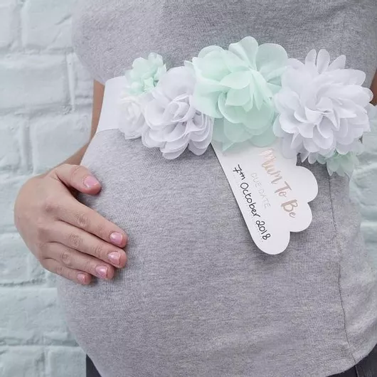 Κορδέλα για Baby Shower Mummy To Be με Λουλούδια