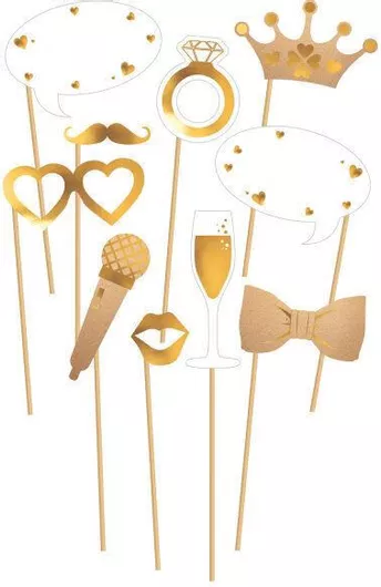 Σετ Φωτογραφικού Θαλάμου Amscan Kit Γάμου 10τμχ