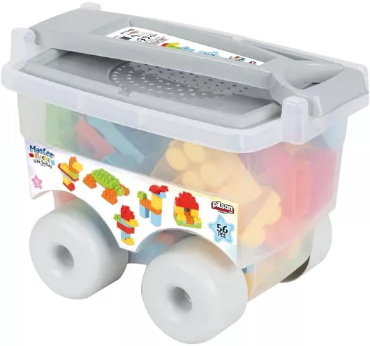 Τουβλάκια Pilsan Master blocks in Trolley Σετ 56τμχ για 12+ Μηνών Πλαστικό