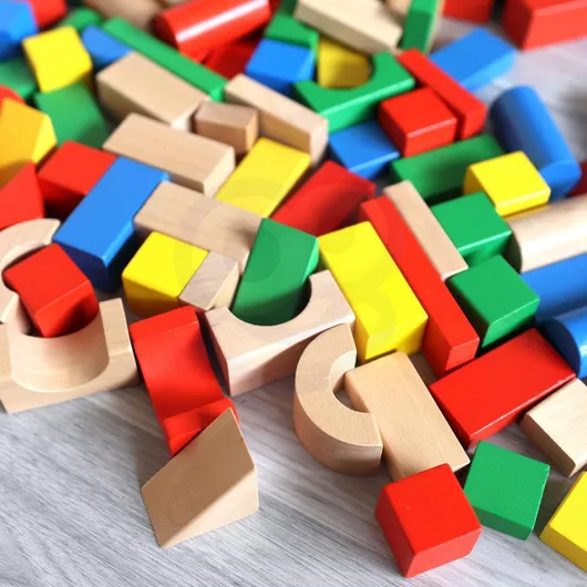 Τουβλάκια Tooky Toys Σετ 100τμχ για 12+ Μηνών Ξύλινα