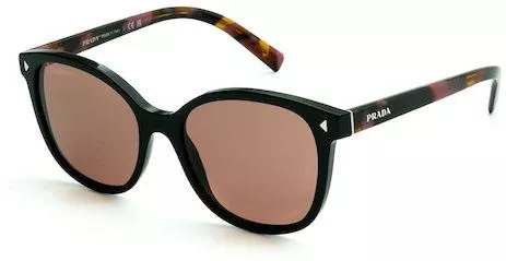 Γυναικεία Γυαλιά Ηλίου Prada PR22ZS,12O10D Οβάλ Κοκκάλινος Σκελετός Μαύρο