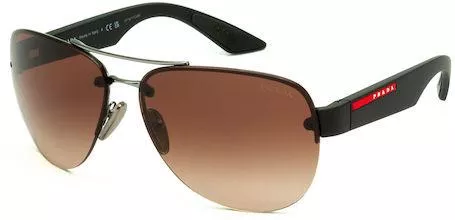 Ανδρικά Γυαλιά Ηλίου Prada PRPS55Y,5AV02P Τετράγωνα Μεταλλικός Σκελετός Γκρί