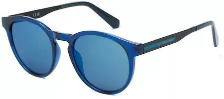 Unisex Γυαλιά Ηλίου Calvin Klein Στρογγυλά Κοκκάλινος Σκελετός Μπλε