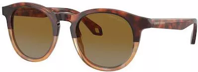 Unisex Γυαλιά Ηλίου Giorgio Armani Στρογγυλά Κοκκάλινος Σκελετός Καφέ