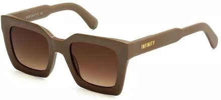 Γυναικεία Γυαλιά Ηλίου Infinity Τετράγωνα Κοκκάλινος Σκελετός Καφέ