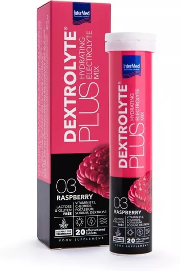 InterMed Dextrolyte Plus Raspberry 20 Αναβράζοντα Δισκία