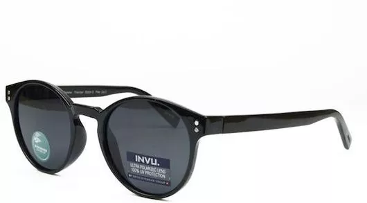 Unisex Γυαλιά Ηλίου Invu Στρογγυλά Polarized Κοκκάλινος Σκελετός Μαύρο