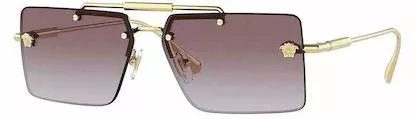 Γυναικεία Γυαλιά Ηλίου Versace Τετράγωνα Μεταλλικός Σκελετός Χρυσό