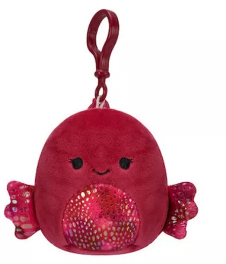 Μπρελόκ Squishmallows Υφασμάτινο Barella Ψάρι Μονομάχος 9cm Κόκκινο