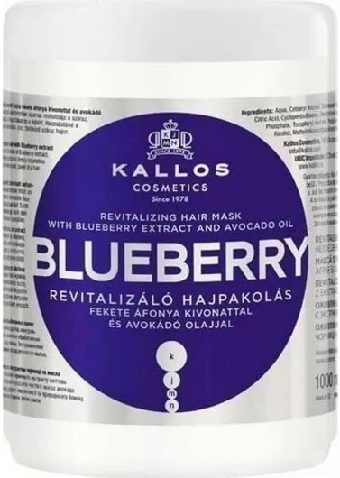 Μάσκα Μαλλιών Kallos Blueberry για Ταλαιπωρημένα Μαλλιά 1000ml