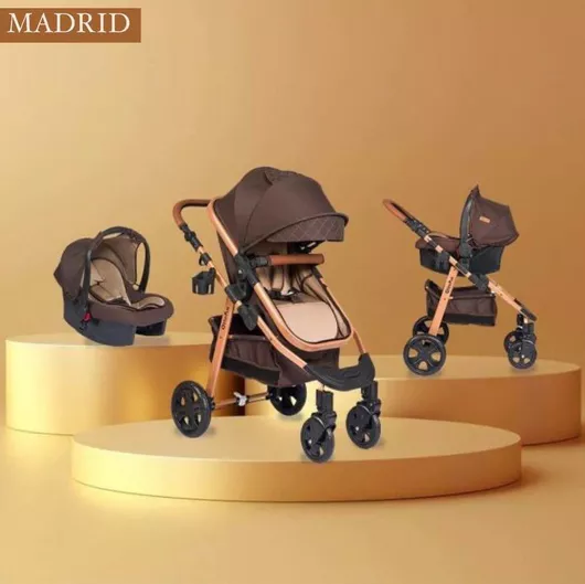 Καρότσι Μωρού Ottoplus Madrid 3 σε 1 από Νεογέννητο Καφέ