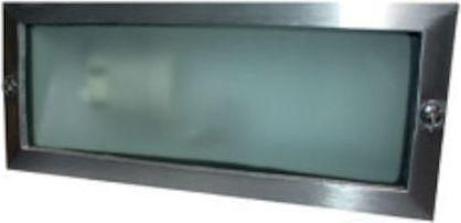 Στεγανή Επιτοίχια Πλαφονιέρα Aca Εξωτερικού Χώρου E27 Ασημί 