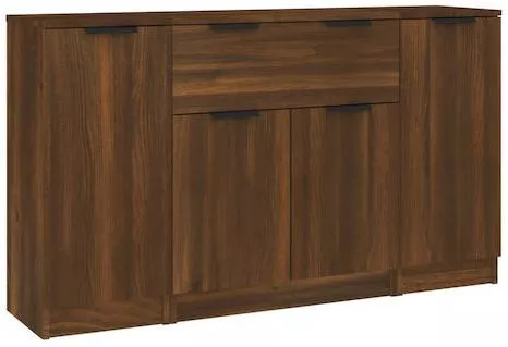 Μπουφές vidaXL Σετ 3τμχ Μοριοσανίδα 117x30x70cm Καφέ