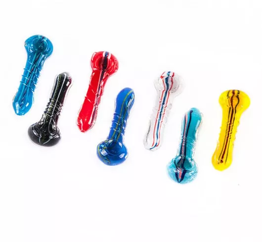 Γυάλινη Πίπα με Σίτα 10cm Λευκό