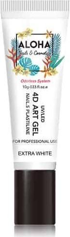 Art Gel Nail Aloha για UV/LED 4D Plasteline Λευκό Ασβέστης 10gr