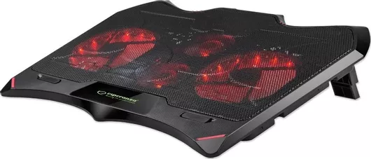 Cooling Pad Esperanza Buran EGC102 για Laptop με 4 Ανεμιστήρες & Φωτισμό Μαύρο