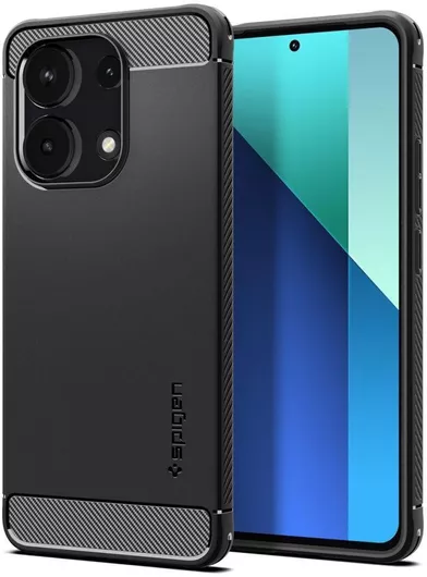 Spigen Rugged Armor Back Cover Σιλικόνης 2mm Μαύρο Redmi Note 13 4G