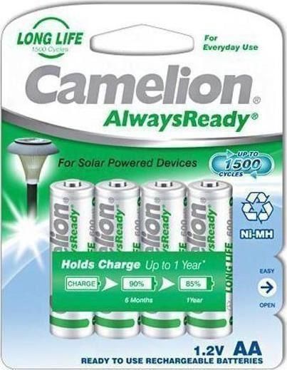 Επαναφορτιζόμενες Μπαταρίες Camelion AlwaysReady AA Ni-MH 600mAh 1.2V 4τμχ