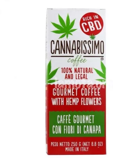 Καφές Εspresso Cannabissimo με Άνθη Κάνναβης Αλεσμένος 250gr