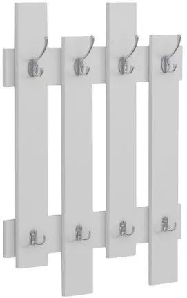 Κρεμάστρα Τοίχου HomeMarkt Wesson Ξύλινη 64x4x79cm Λευκό