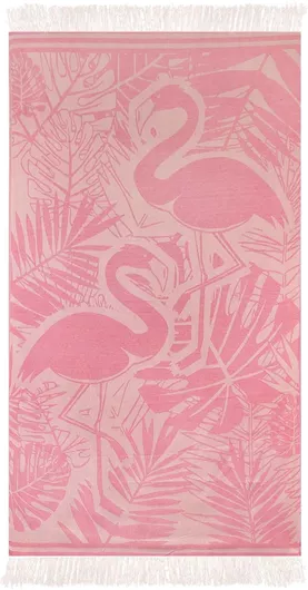 Πετσέτα Θαλάσσης Family Enterprise 90x170cm Μπεζ / Ροζ