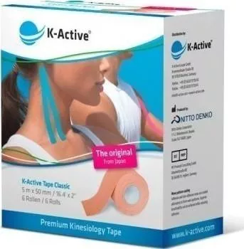 Ταινία K-Active Tape Classic Κινησιοθεραπείας 5cmx5m Μπεζ