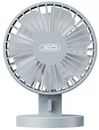 Επιτραπέζιος Ανεμιστήρας XO με USB Διπλής Λεπίδας Μπλε