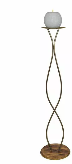 Κηροστάτης Γάμου από Μέταλλο Καφέ