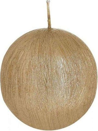 Κερί Inart Διακοσμητικό Χρυσό Παραφίνης Μπάλα 8x8cm