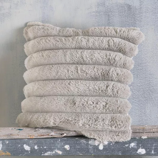 Σετ Μαξιλαροθήκες RythmosHome 2τμχ Chenille 40x40cm Μπεζ