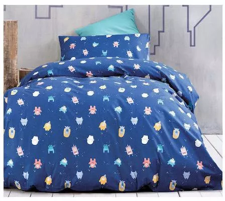 Σετ Παιδικό Πάπλωμα Rythmos Home Busters Μονό με Μαξιλαροθήκη 240x160cm Μπλε