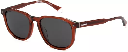 Γυαλιά Ηλίου Ανδρικά Polaroid με Κοκκάλινο Σκελετό 5518 Καφέ