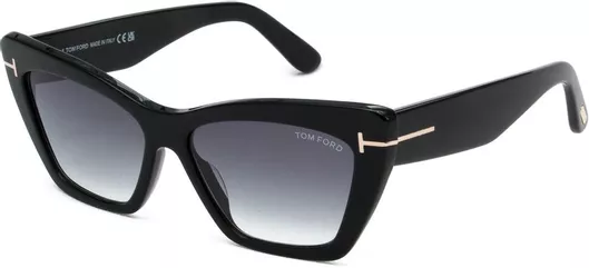 Γυαλιά Ηλίου Γυναικεία Tom Ford με Κοκκάλινο Σκελετό 5615 Μαύρο