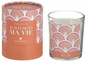 Κερί Click 6-80-508-0010 Peony Παραφίνης σε Βάζο 9x11cm Λευκό