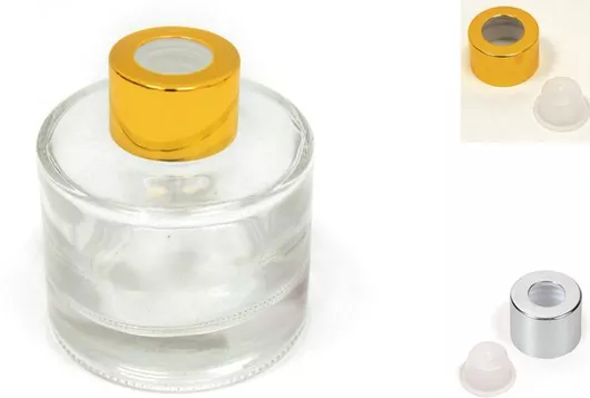 Μπουκαλάκι 100ml Γυάλινο για Αρωματικό Χώρου Σετ 5τμχ Χρυσό