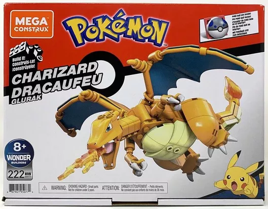 Τουβλάκια Mega Bloks Charizard Construction Toys για 8+ Ετών 222τμχ