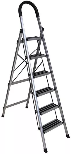 Σκάλα Αλουμινίου Bormann 069980 με 5+1 Σκαλοπάτια