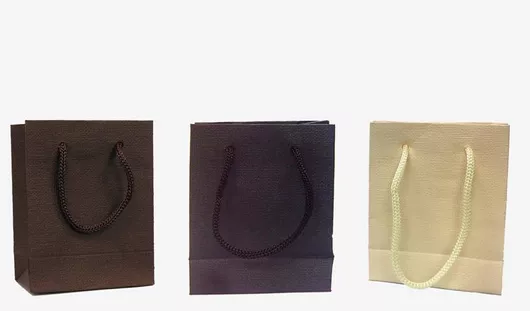 Τσάντα Δώρου 12x6x14cm Χάρτινη Καφέ Σκούρο Σετ 12τμχ