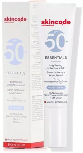Αντηλιακό Προσώπου Skincode Essentials Brightening Protective Shield Κρέμα SPF50+ 30ml