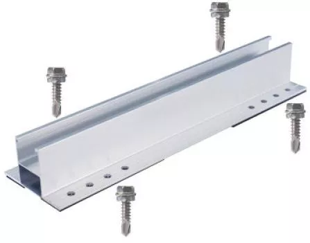 Βάση Στήριξης Φ/Β Πάνελ σε Βιομηχανική Στέγη Μικρό Προφίλ Αλουμινίου Σετ με Βίδες