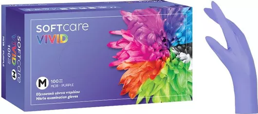 Γάντια Soft Care Vivid Νιτριλίου Μωβ