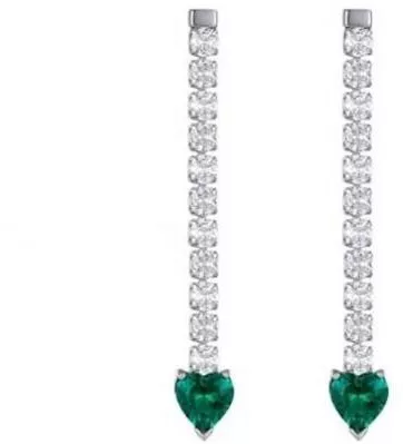 Γυναικεία Σκουλαρίκια Κρεμαστά Ριβιέρες με Κρυστάλλους Πράσινα